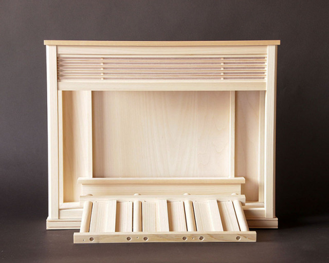 神棚 箱宮「さくら」 ＜宮造風 清音継仕上＞※スリムタイプ｜和ごころ印