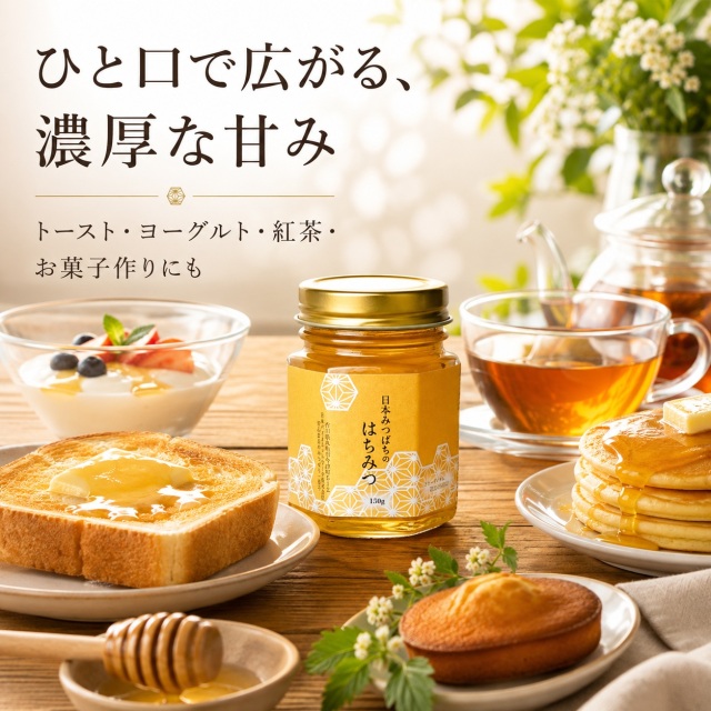 日本みつばちのはちみつ 150g 国産 非加熱 蜂蜜 天然 百花蜜