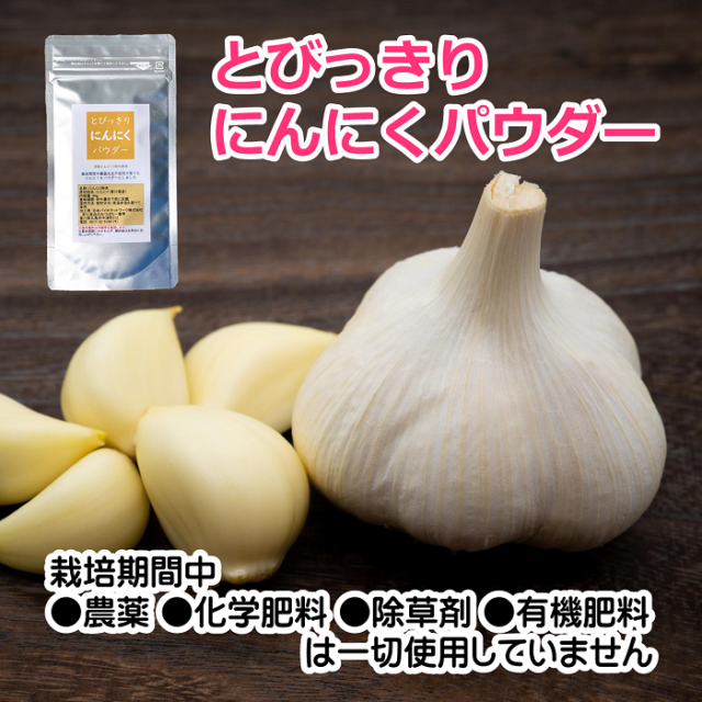 とびっきりにんにくパウダー 40g 粉末 国産 香川県産 栽培期間中農薬完全不使用