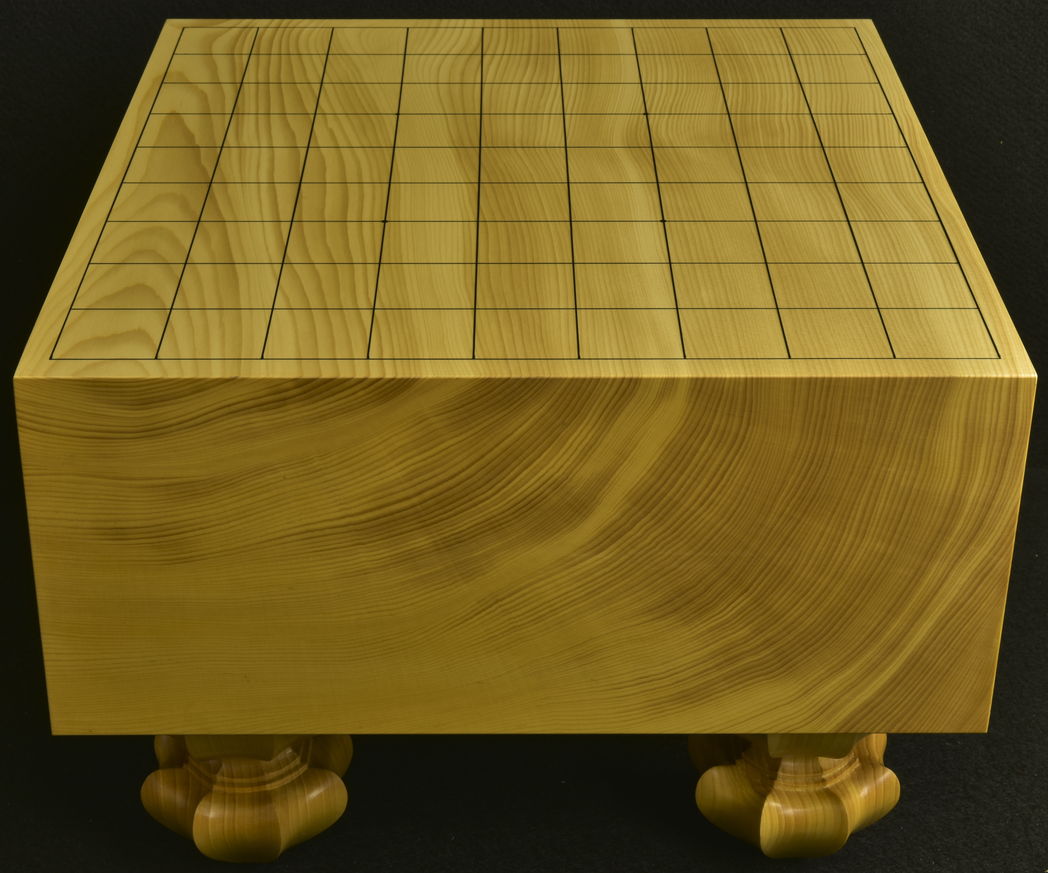 将棋盤　本榧（日本・日向産）追柾　４寸７分　6867