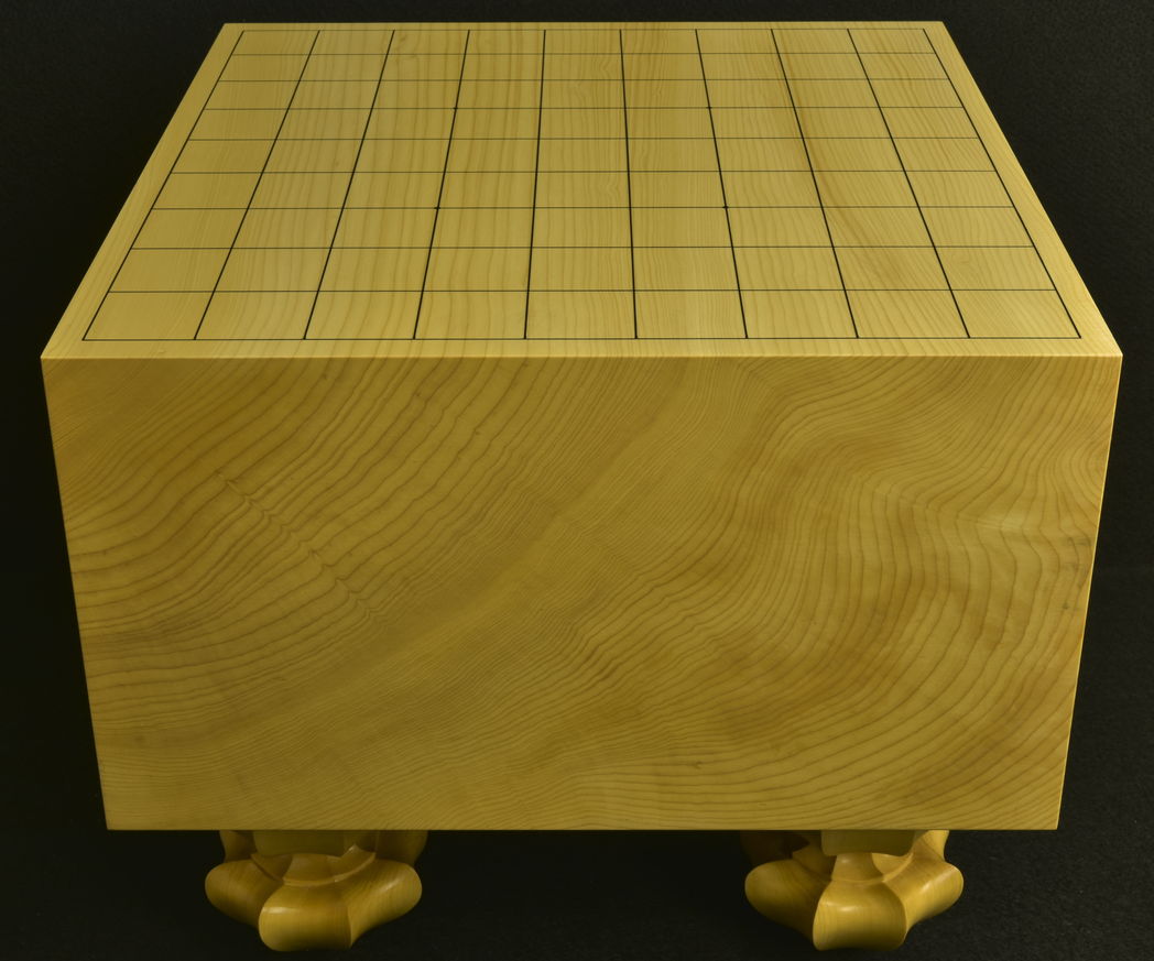 将棋盤　本榧（日本産）柾　６寸２分　6869