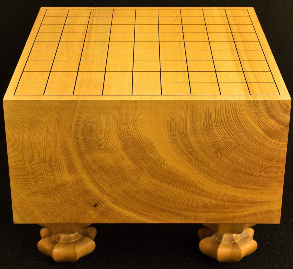 将棋盤　本榧　柾目　5寸6分