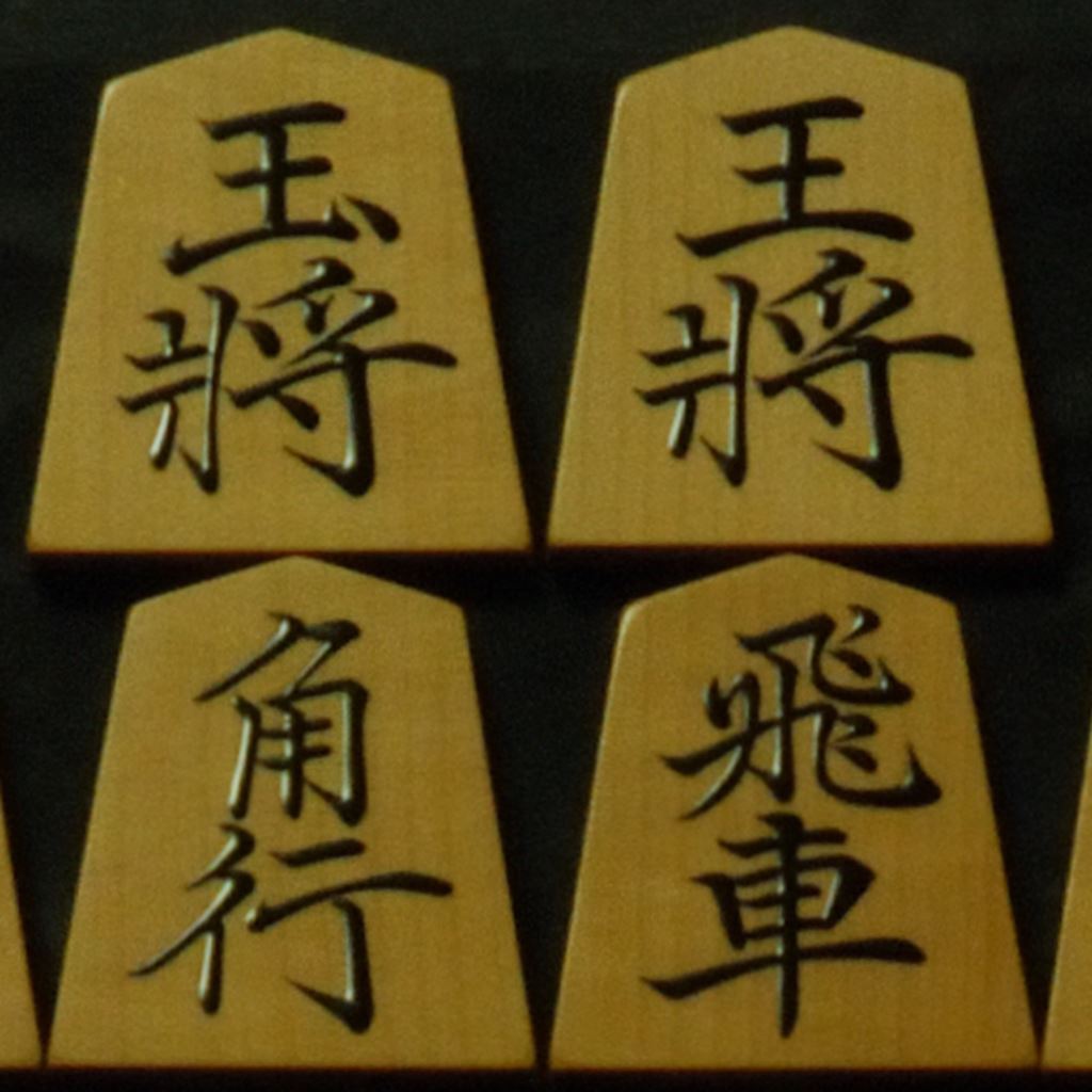 将棋駒　掬水作　菱湖