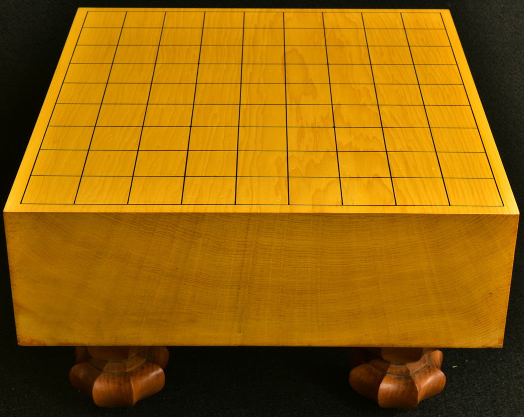 本榧将棋盤　3.4寸木裏　駒台付