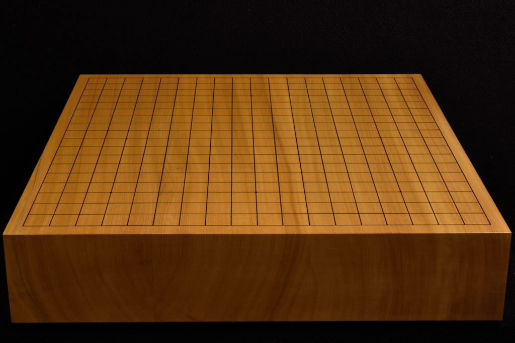 碁盤　本桂30号卓上松印　柾目接合