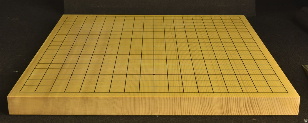 碁盤　新かや10号一枚板　本漆太刀盛　竹印　