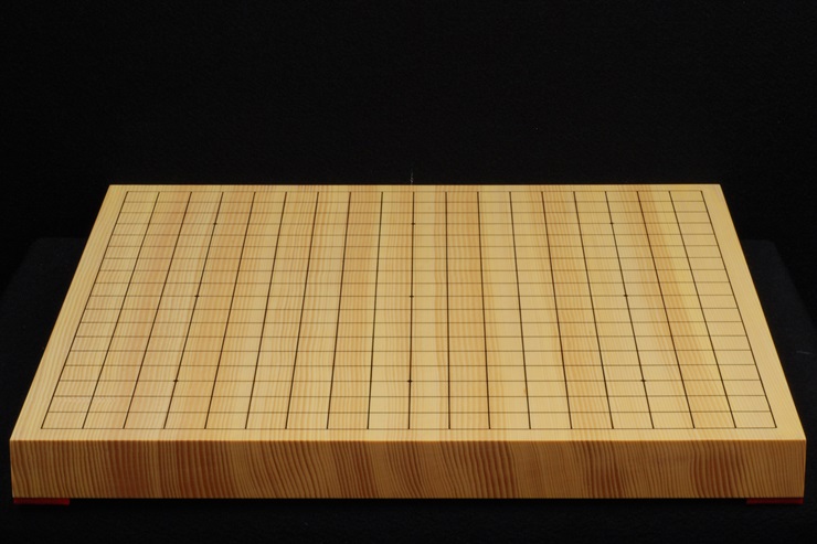 碁盤　新かや10号一枚板　本漆太刀盛　松印　
