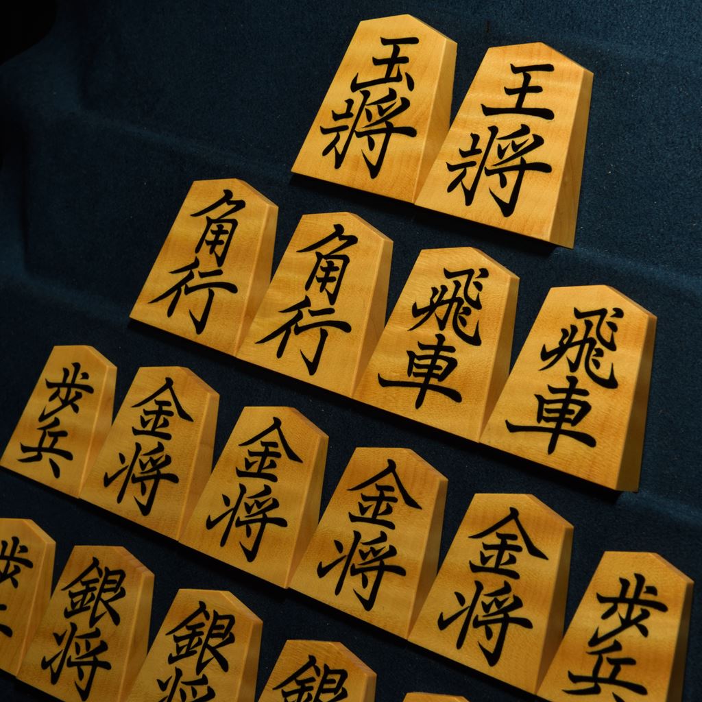 将棋駒　大竹竹風作　菱湖　虎杢　極上