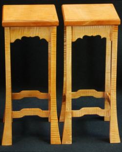 駒台　栃杢　四本脚　7寸用