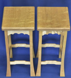 駒台　楓杢　四本脚　6寸5分用