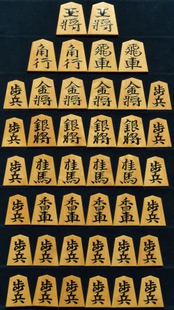 将棋駒　寉峯作　水無瀬　柾　