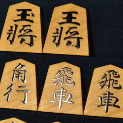 将棋駒　淘水作　錦旗　虎斑　盛揚　