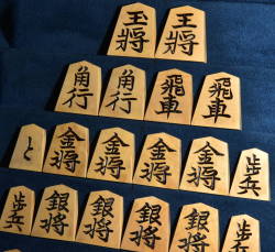 将棋駒　影水作　金竜書　彫駒