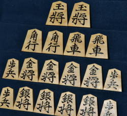 将棋駒　木村文俊作　木村名人書　盛揚