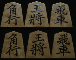 将棋駒 　淘水作 菱湖書  銀目  盛揚