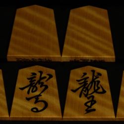 将棋駒　大竹竹風作　菱湖　虎斑極上