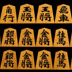 将棋駒　掬水作　錦旗　赤柾　盛揚