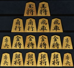 将棋駒　秀楽作　淇洲書　彫駒