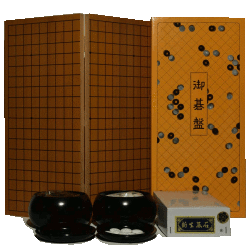 折碁盤ガラス碁石セット B