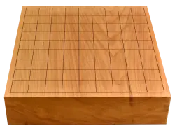将棋盤　本桂30号卓上　一枚板　竹印