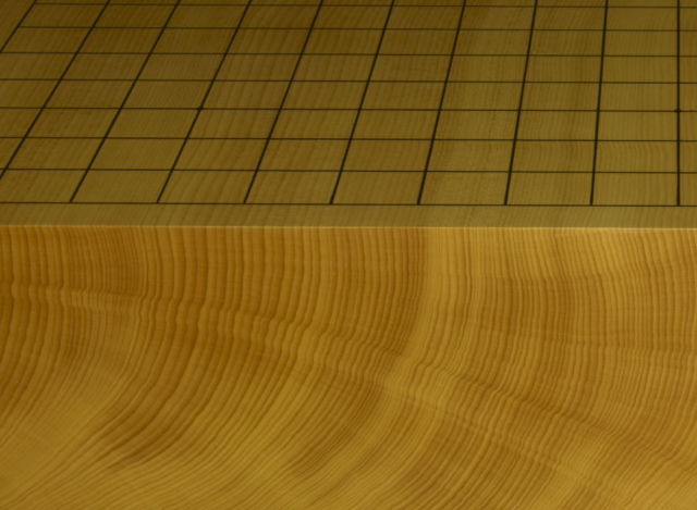 碁盤 本榧 45cm x 42cm 国産本榧足付碁盤 5寸8分（木裏） ga50042 | 前川榧碁盤店