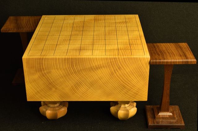 4寸将棋盤 天地柾】 【新榧しんかや 包む