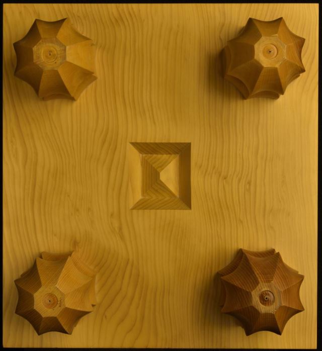 将棋盤 本榧 柾目 4寸5分