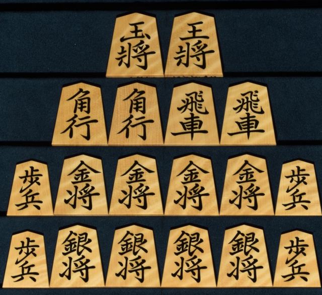 将棋駒 大竹竹風作 菱湖 虎斑 極上