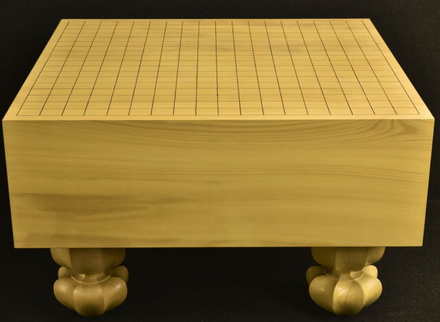 本榧5寸碁盤　揮毫入り 日向産本榧天地柾目五寸三分碁盤/再生品 島村俊宏九段直筆揮毫盤