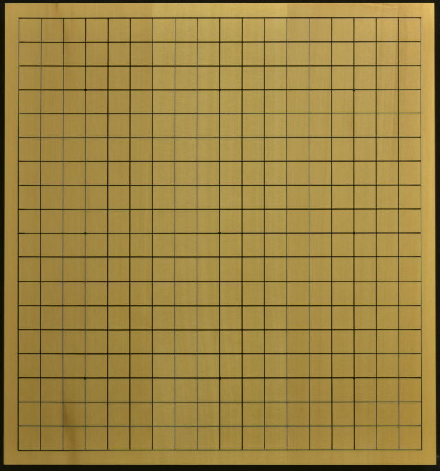 碁盤 ひば15号卓上 柾目接合盤 竹印