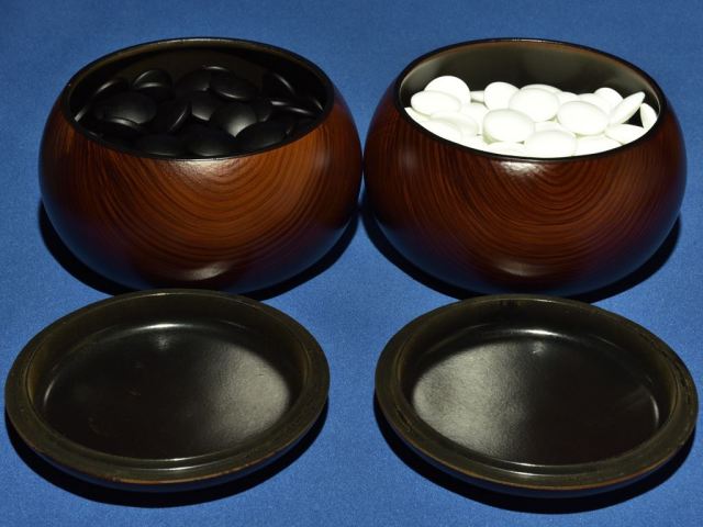 碁石、碁笥、碁笥箱のセット 碁笥箱・販売-中山碁盤店