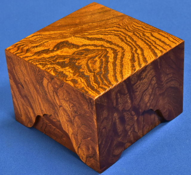 駒箱 欅杢 摺漆 