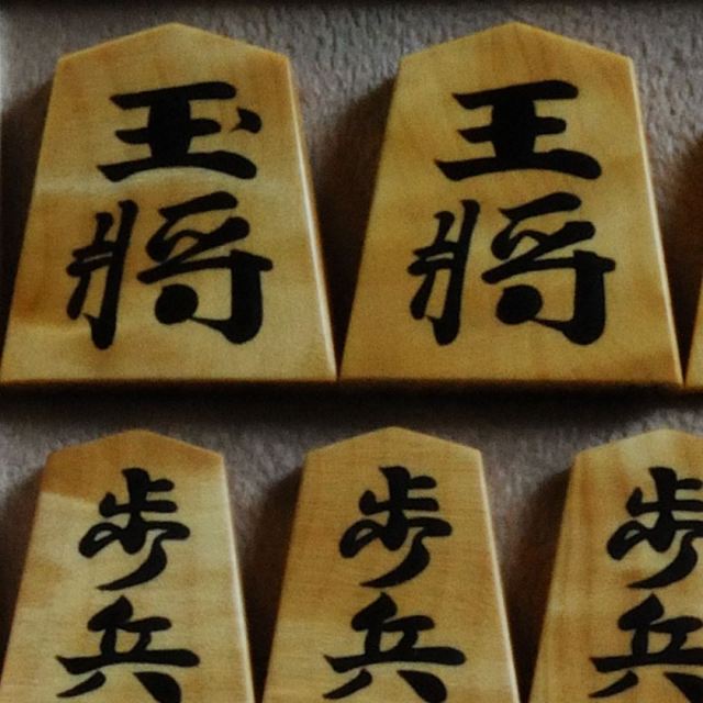 将棋駒 熊澤良尊作 水無瀬兼成卿写 根杢 盛揚