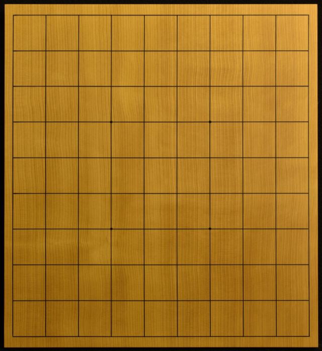 将棋盤　【一枚板】 卓上将棋盤 本榧(中国産) 一枚板 t6343
