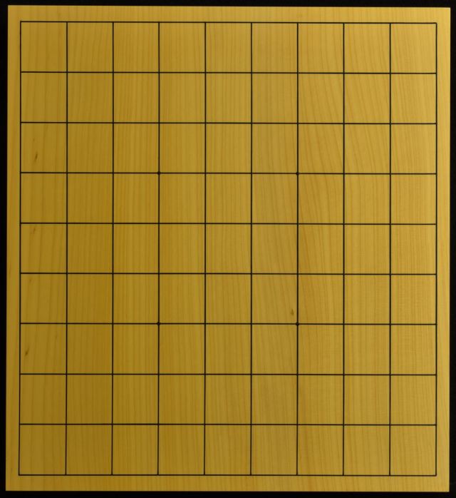 碁盤 柾目(一枚板) 卓上将棋盤 本榧(日本産)柾目一枚板 t6528