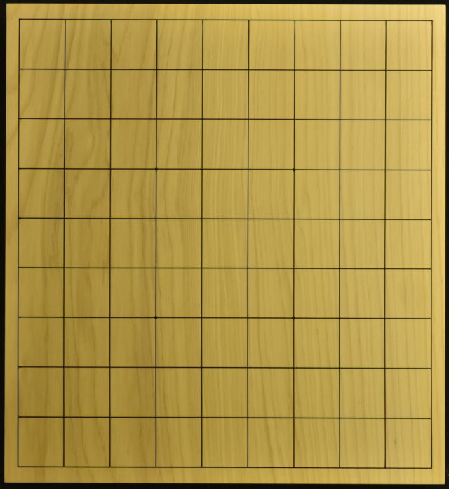 将棋盤　【一枚板】 宮崎県日向産本榧一枚板木表3寸卓上将棋盤 MS33 本榧の中でも最高級と