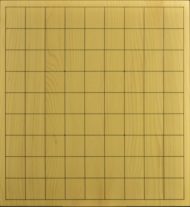 本榧 卓上盤 本榧1.5寸卓上将棋盤セット（ハギ盤・上） | 前川榧碁盤店