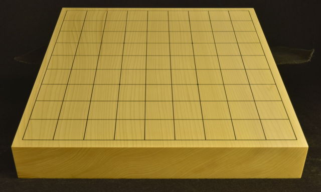 【新品未使用】卓上将棋盤　欅 本榧卓上将棋盤 2寸5分（一枚板・追柾） sb20753 | 前川榧碁盤店