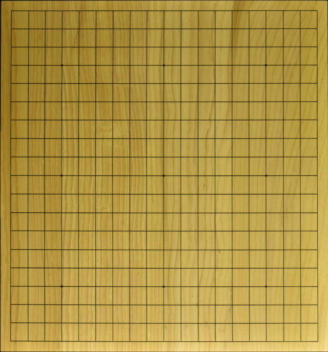本榧 卓上盤 国産本榧卓上碁盤 【3寸1分】【1枚盤】【木表】