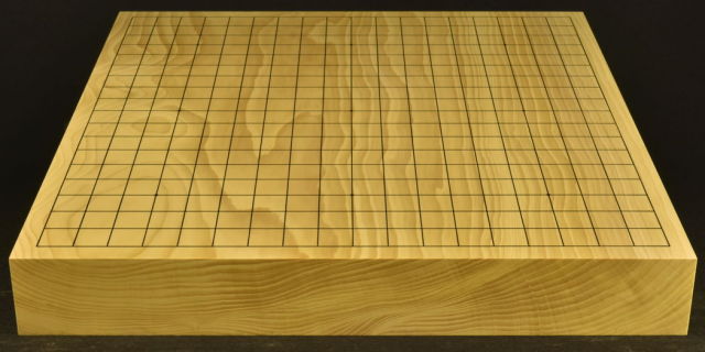 【国産　本榧　１寸卓上碁盤　板目⑧】 卓上碁盤 本榧(日本産) 一枚板 t6987