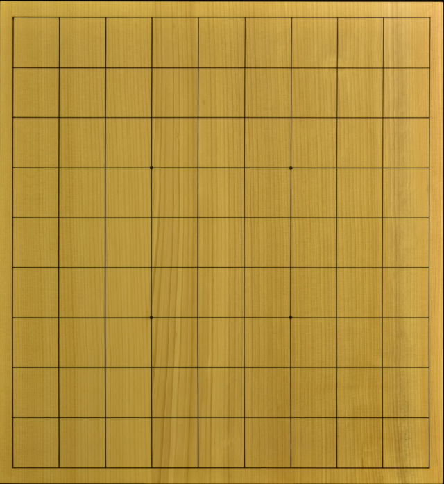 卓上将棋盤 本榧(日本産)柾目2枚接合 t6993