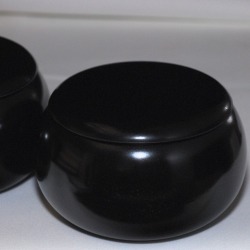 黒檀碁笥　直径１５０mm　未使用品 碁笥・販売-中山碁盤店