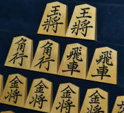 将棋駒　竹風作　彫埋　菱湖