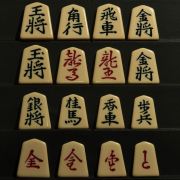 将棋駒　プラスチック　歩心　裏赤