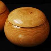 栗碁笥　超特大とガラス製碁石　共に新品 栗碁笥 超特大とガラス製碁石 共に新品 春早割 栗碁笥 共に