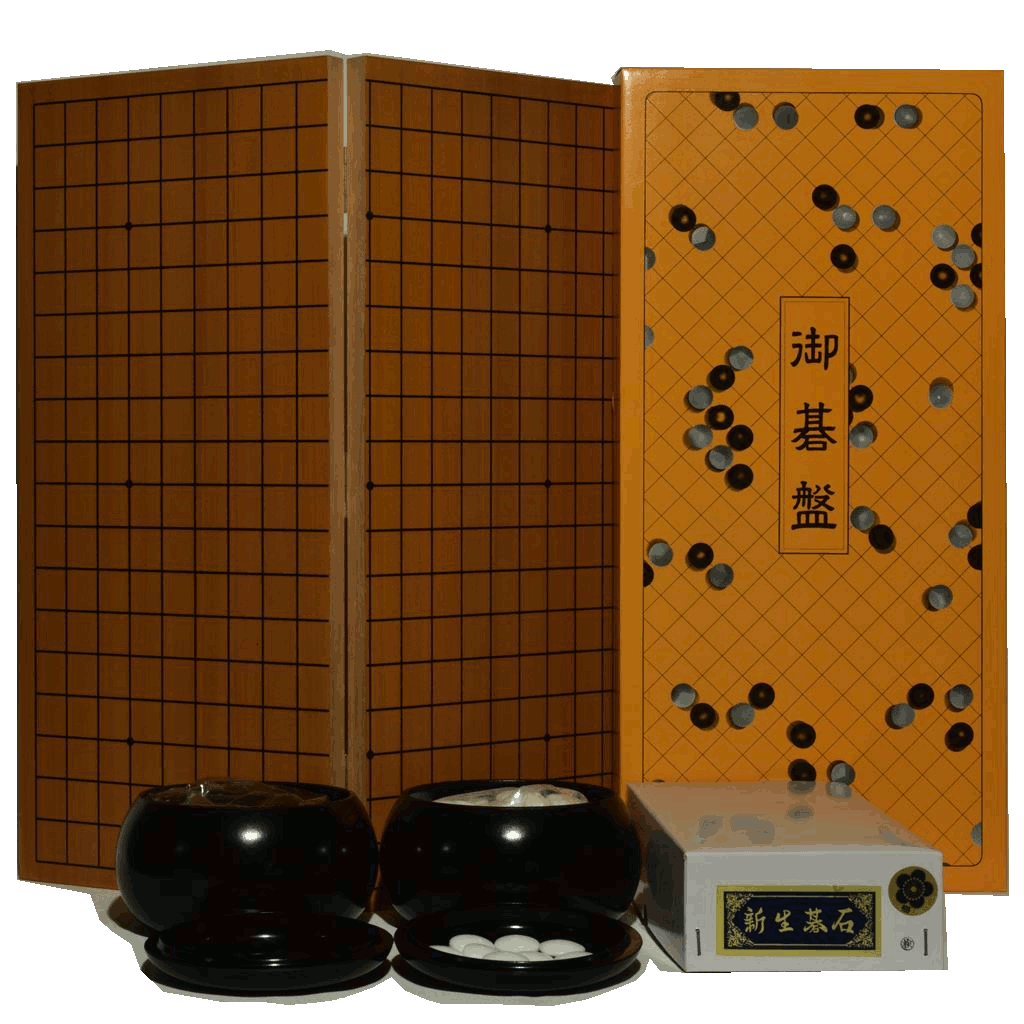 折碁盤ガラス碁石セット B