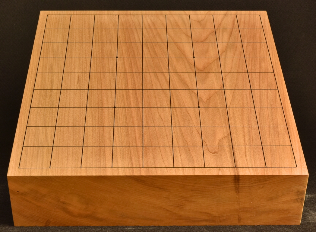 将棋盤　本桂30号卓上　一枚板　竹印