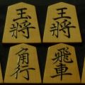 将棋駒　掬水作　菱湖