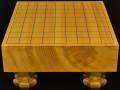 本榧将棋盤　3寸柾目　黒柿駒台付