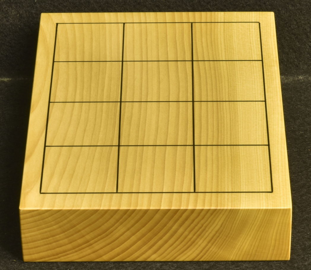 3x4将棋盤　本榧一枚板　本漆太刀目盛